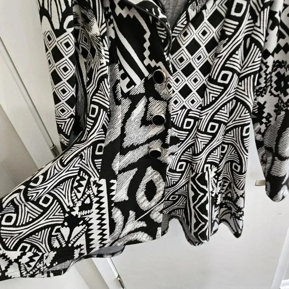 Frank Lyman Design Tunic Jacket With Wired Memory Collar Women's 12 Funky - Picture 8 of 11